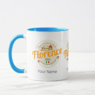 Taza Florencia capital de Toscana Italia recuerdo vinta