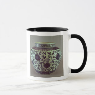 Taza Florero azul y blanco grande de Ming