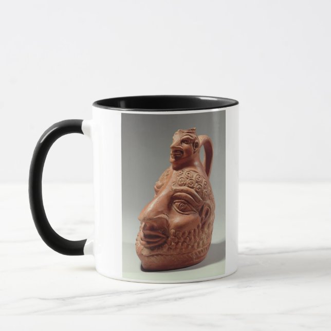 Taza Florero en forma de la cabeza doble, ANUNCIO c.400 (Izquierda)