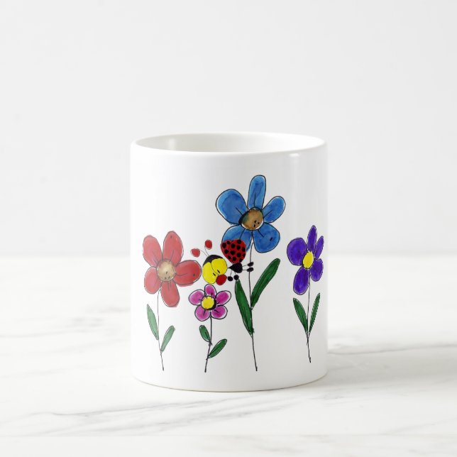 Taza flores. (Centro)