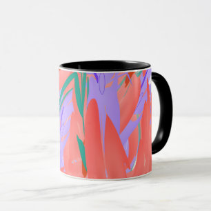 Taza Flores abstractas: un toque de color