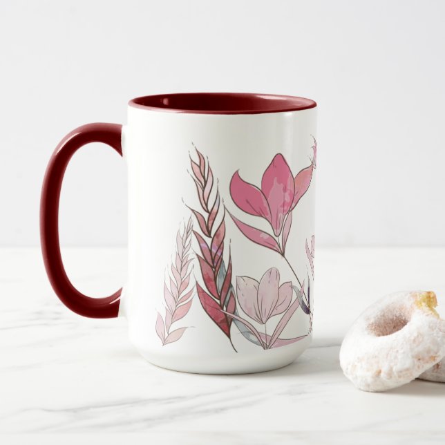 Taza Flores acuáticas (Con donut)