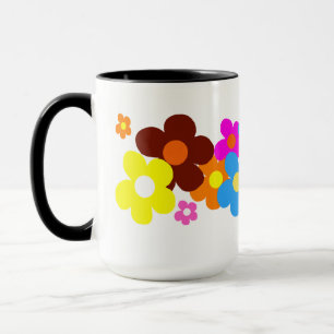 Taza Flores alegres y coloridas