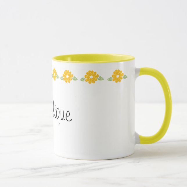 Taza Flores amarillas conocidas de Angelique (Derecha)