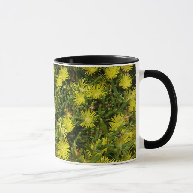 Taza Flores amarillas de la planta de hielo de oro (Derecha)