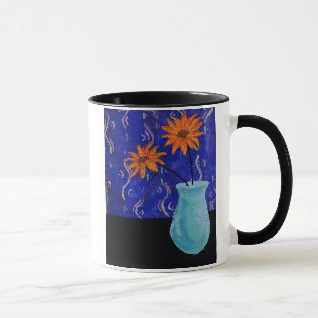 Taza Flores anaranjadas (Derecha)