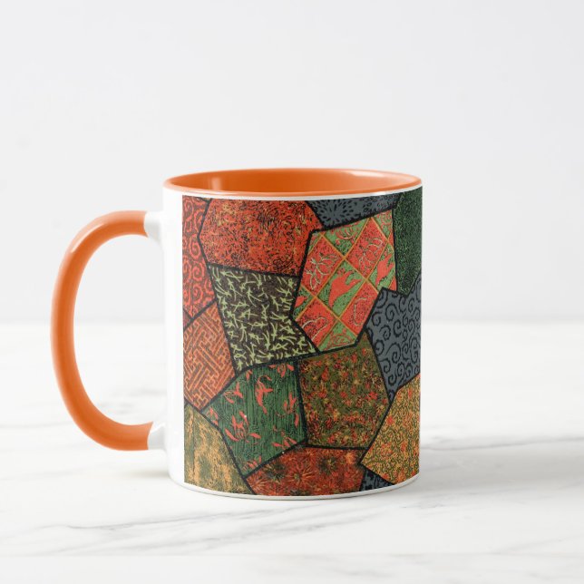 TAZA FLORES ANTIGUOS JAPONESES, SALIDAS, FLORAL GEOMÉTR (Izquierda)