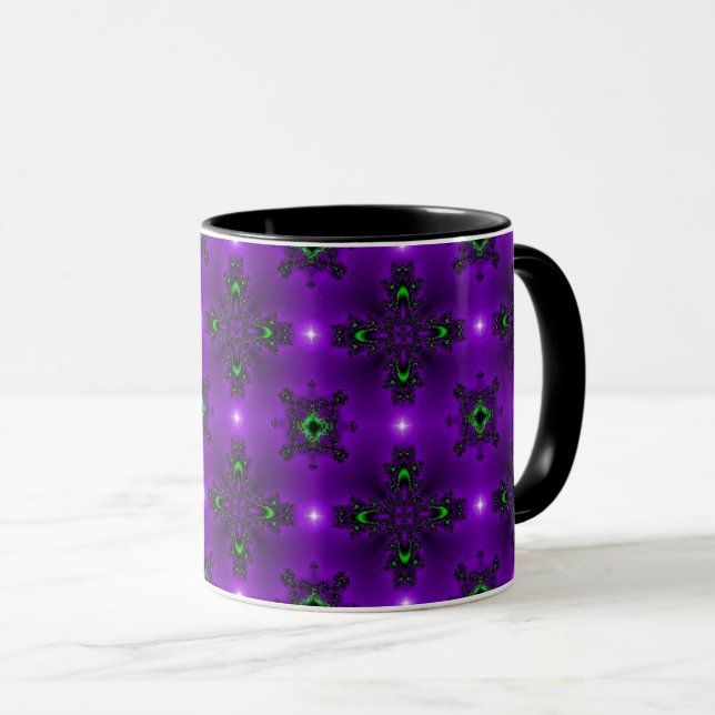 Taza Flores artdeco en estilo retro (Anverso derecho)