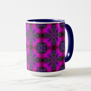 Taza Flores artdeco en estilo retro