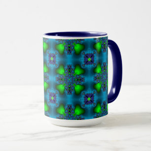 Taza Flores artdeco en estilo retro