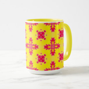 Taza Flores artdeco en estilo retro