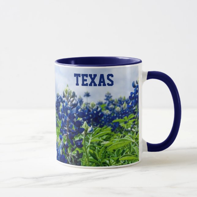 Taza Flores azules de Bluebonnets Texas Floral Mug (Derecha)
