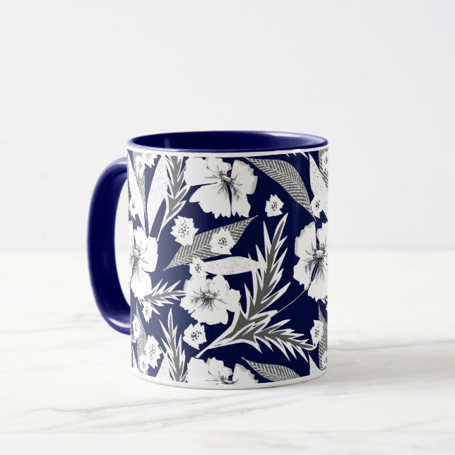 Taza Flores blancas (Anverso izquierdo)