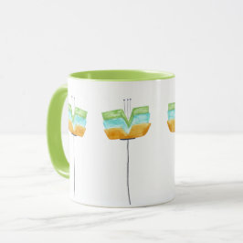 Taza Flores blancas modernas