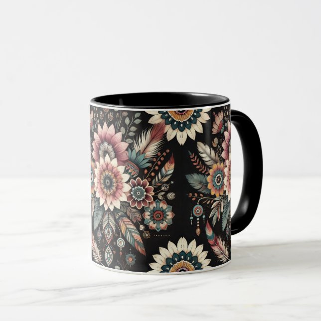 Taza Flores Boho de la Tarde (Anverso derecho)