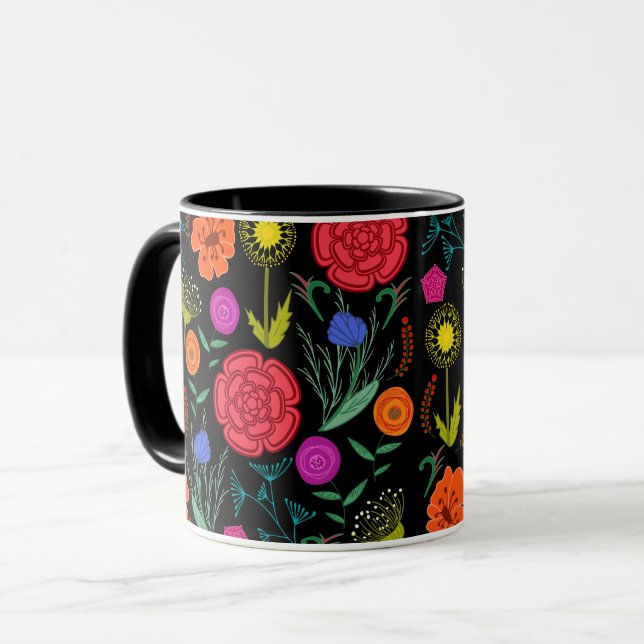 Taza Flores Coloridas Brillantes 6 Pieza (Anverso izquierdo)