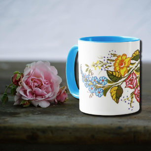 Taza flores coloridas de Kalocsai