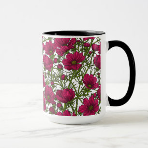 Taza Flores Cosmos rosadas