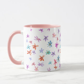 Taza Flores de acuarela
