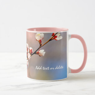 Taza Flores De Ápricot Japonesas