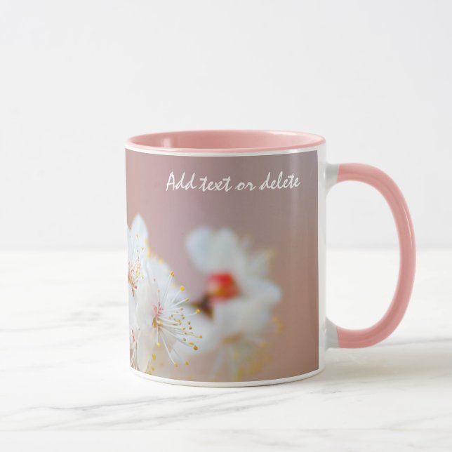 Taza Flores de ápricot japonesas adorables (Derecha)