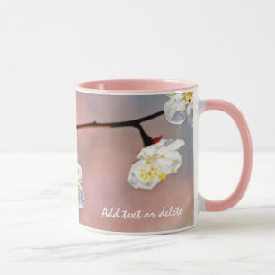 Taza Flores de ápricot japonesas fascinantes