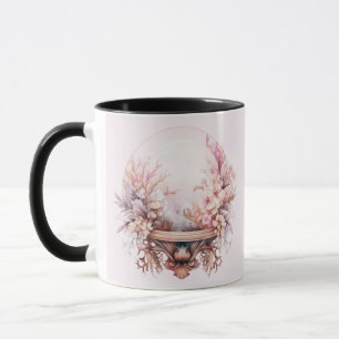 Taza Flores de Bola de Cristal Bohemio Rosa Halloween