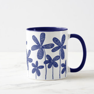 Taza Flores de bonito - Azul marino