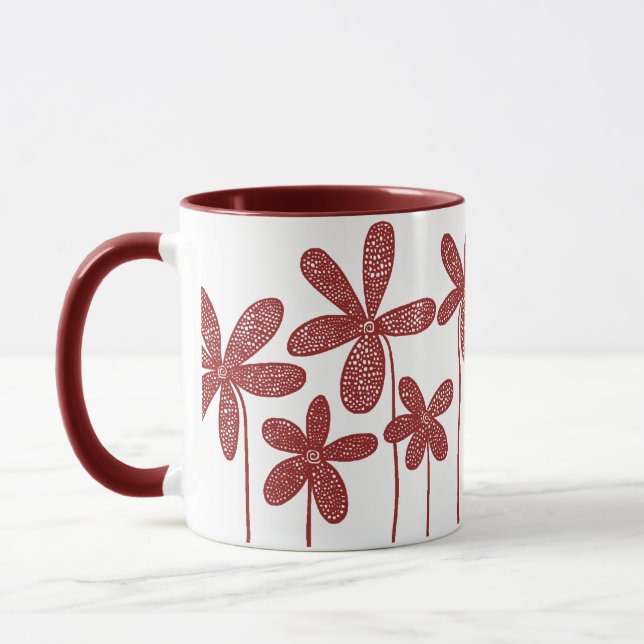 Taza Flores de bonito - Marrón (Izquierda)