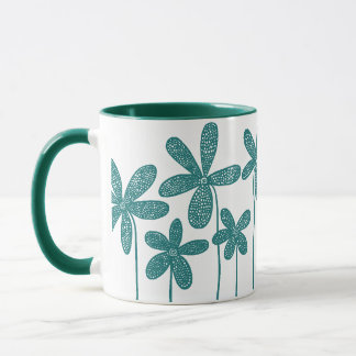 Taza Flores de bonito - Verde cazador