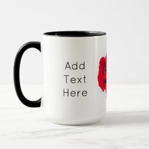 Taza Flores de clavel rojo