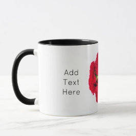 Taza Flores de clavel rojo