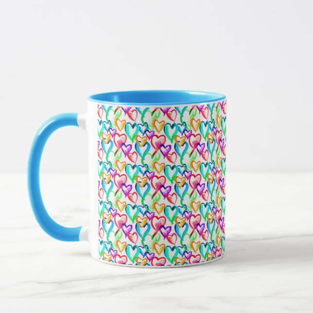 Taza Flores de color claro (Izquierda)