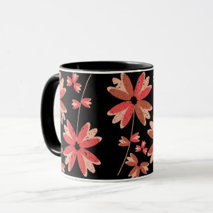 Taza Flores de colores Patrón floral