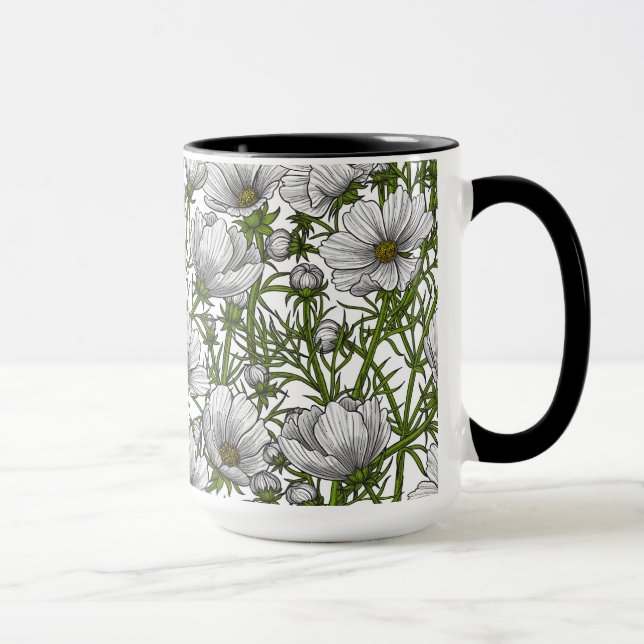 Taza Flores de cosmos blancos (Derecha)