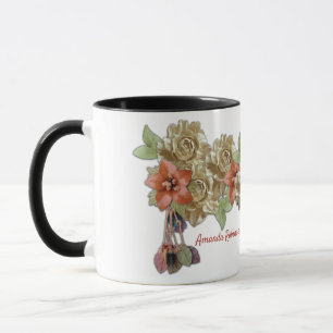 Taza Flores de cuero en Ante