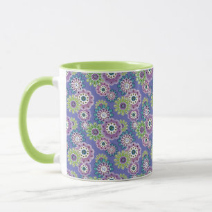Taza Flores de dibujos animados divertidos abstractos i