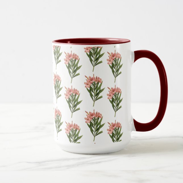Taza Flores de época personalizado en monogramos 3 (Derecha)