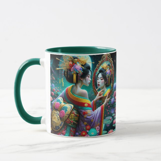 Taza Flores de espejo de Chica suave Fantasy Cute (Izquierda)