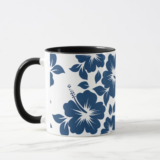 Taza Flores de Hibiscus azul de Hawái (Izquierda)