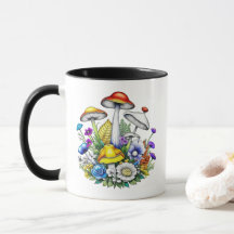 Flores de hongos mágicos y sensoriales personaliza