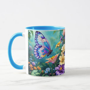 Taza Flores de jardín exuberantes de Cute Fantasy