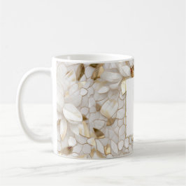 Taza Flores de Lotus de oro blanco