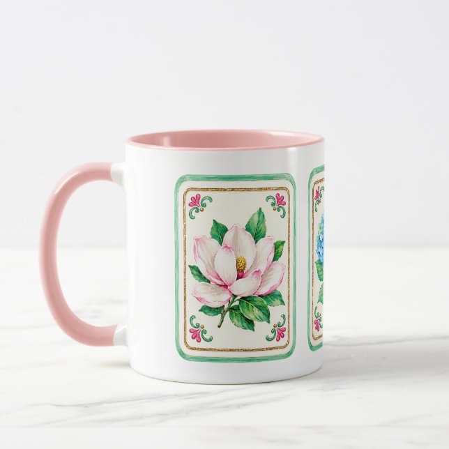 Taza Flores de Mahjong (Izquierda)