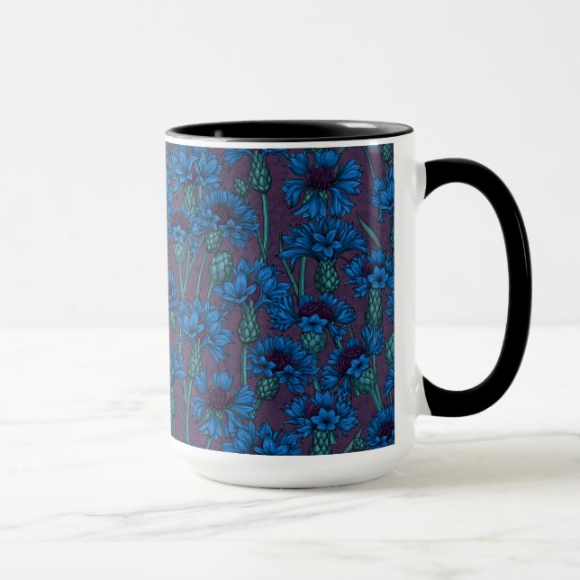 Taza Flores de maíz azules, flores silvestres (Derecha)
