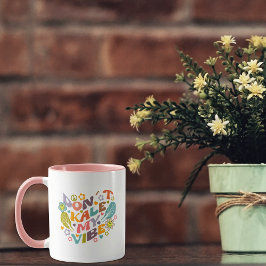 Taza Flores de moda Retro Vegan