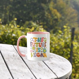 Taza Flores de moda Retro Vegan