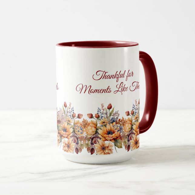 Taza Flores de otoño acuáticas- (Anverso derecho)