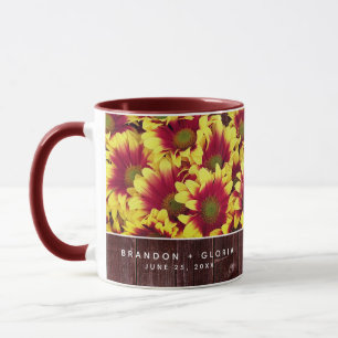 Taza Flores de otoño rusticas en Boda de vallas