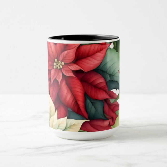 Taza Flores de Poinsettia (Centro)